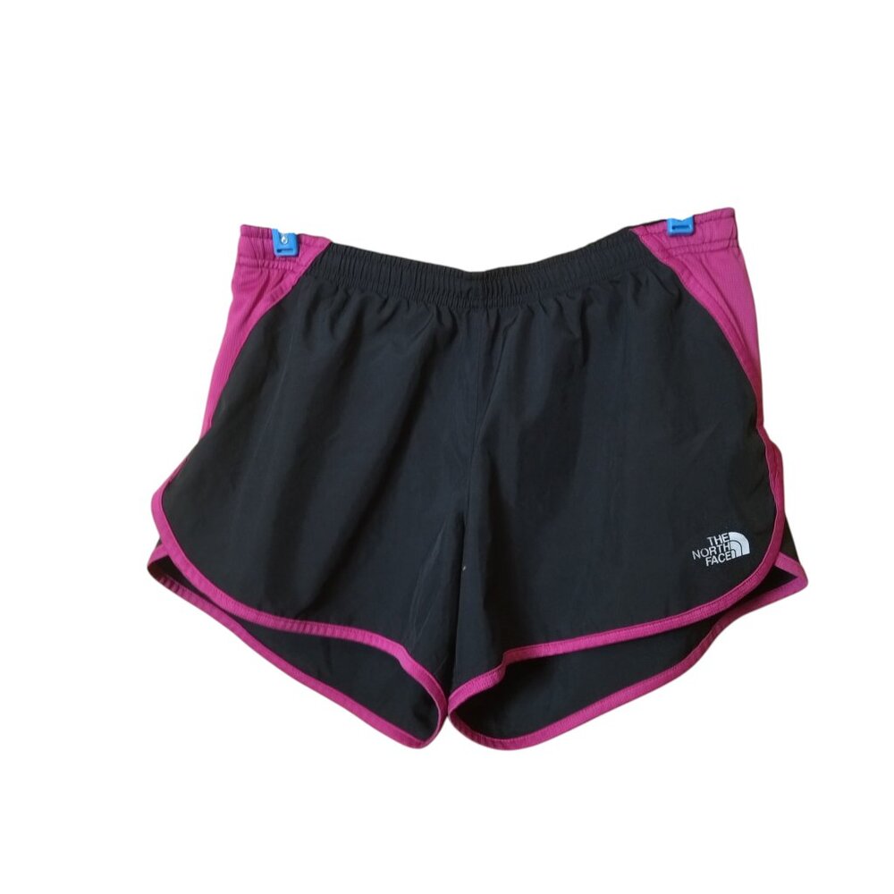 The North Face Women's Medium Black/Pink Lined Running Shorts Activewear Workout